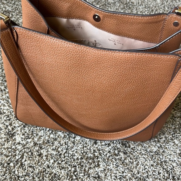 Kate Spade Leila Triple Compartment Leather Shoulder Bag-Warm Gingerbread - Picture 3 of 9